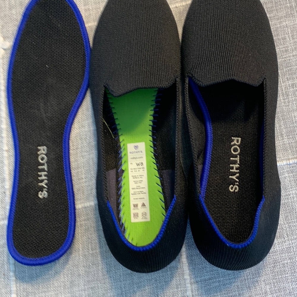 Rothy’s black loafer.